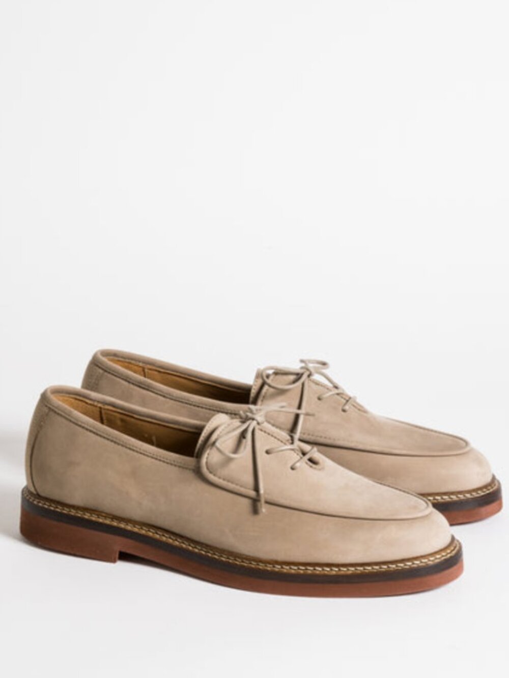 Jacques Soloviere Tan Suede Loafer Shoes in Size 43